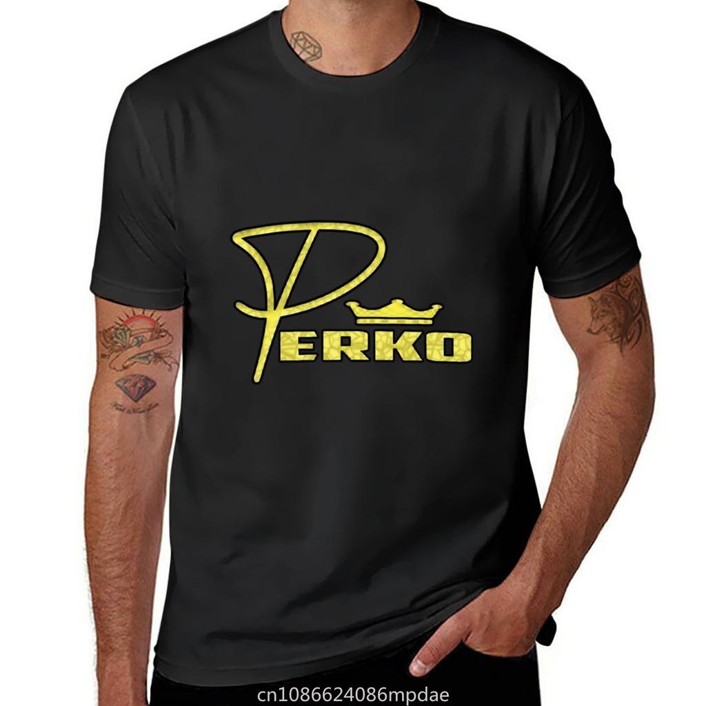 perko percko T-Shirt summer clothes for a boy kawaii clothes oversized t shirts for men