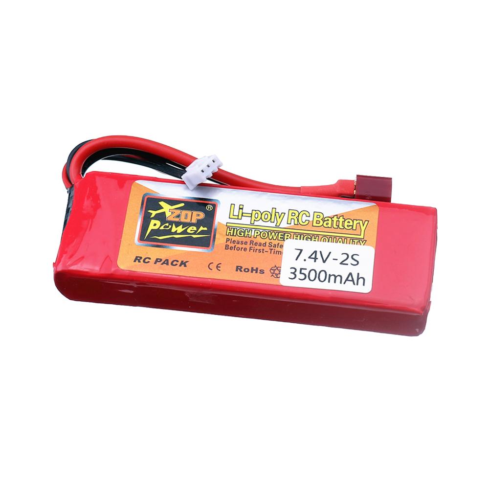 LiPo аккумулятор 2S 7.4V 3500 мАч RC аккумулятор с разъемом T для Wltoys 144001 144010 124016 124017 124018 124019 RC Автомобиль Дрон Лодка Запчасти