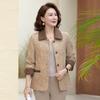 2025 New Style Turn-Down Collar Top for Middle-Aged and Elderly Women, Spring and Autumn Jacket for Mothers