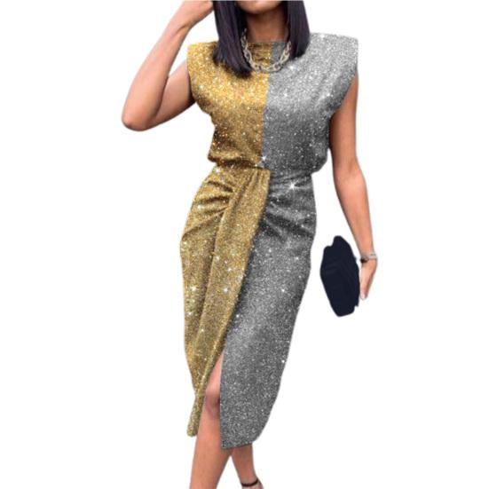 Formal Dress Fashion Print Lace-up Spring Summer Slim-fitting Hip Wrap Dress