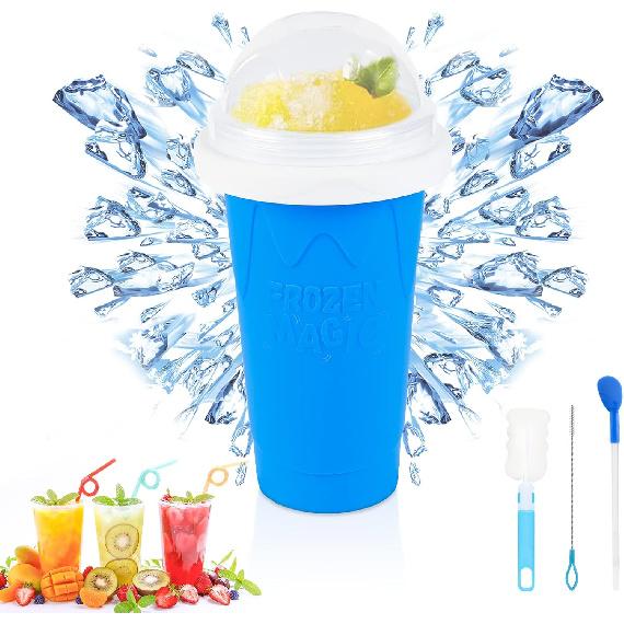 Slushie Maker Cup - TIK TOK Quick Frozen Magic Cup, Portable Double Layers Cool Slushee Maker For MilkShake,Juice,Ice Cream Make & More, Super Fun