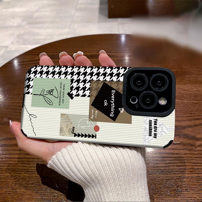 Персонализированный стильный кожаный мягкий силиконовый чехол с принтом для телефона, задняя крышка с полной защитой объектива камеры