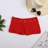 Women Shorts Wear Resistant Acrylic Fiber Women Hollow Out Mini Shorts Swimwear