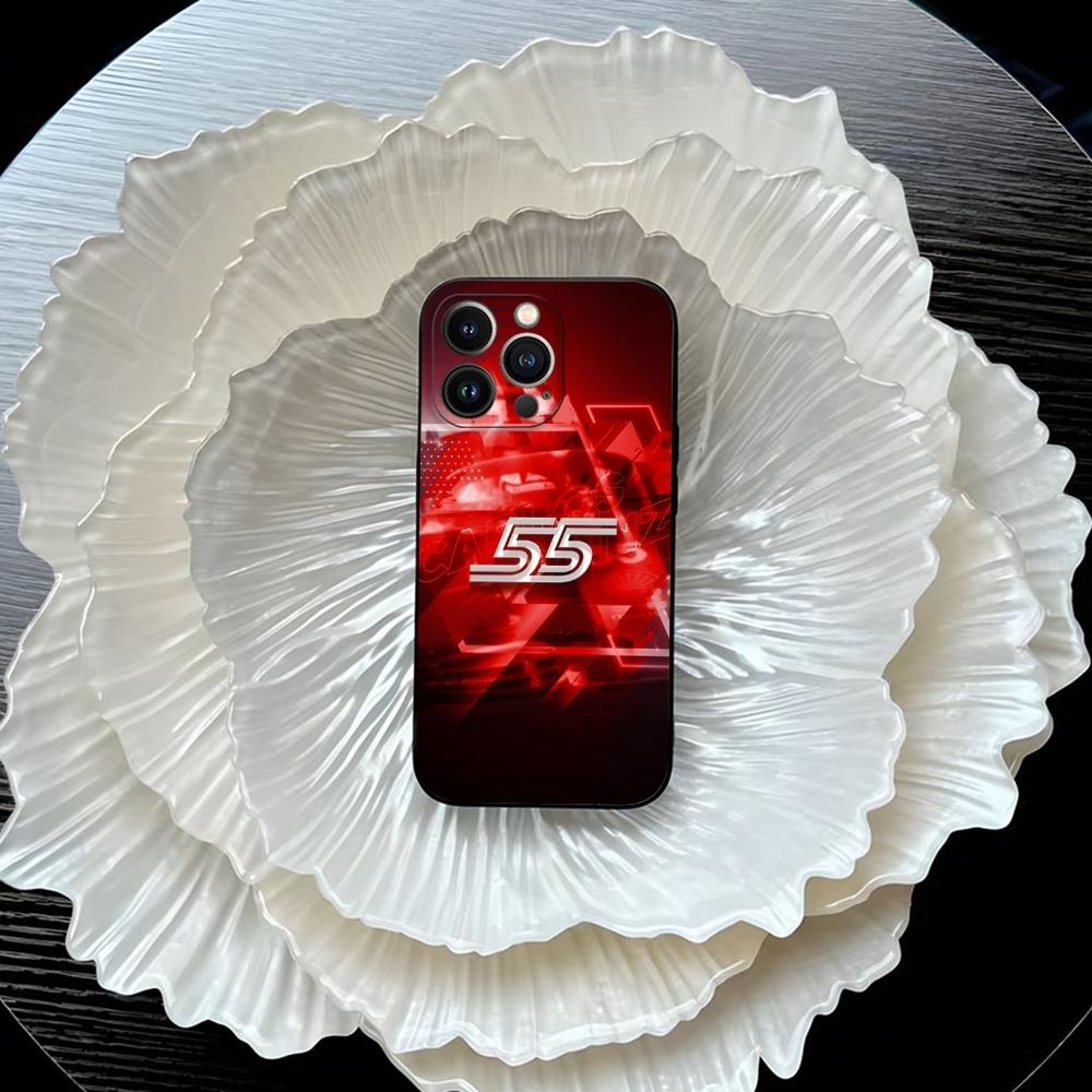 Карлос Сайнс 55(4) Чехол для телефона для iPhone 17 Air 16 15 14 12 13 11 Pro Max Mini X XR XS Max 7 8 Plus Черный силиконовый чехол