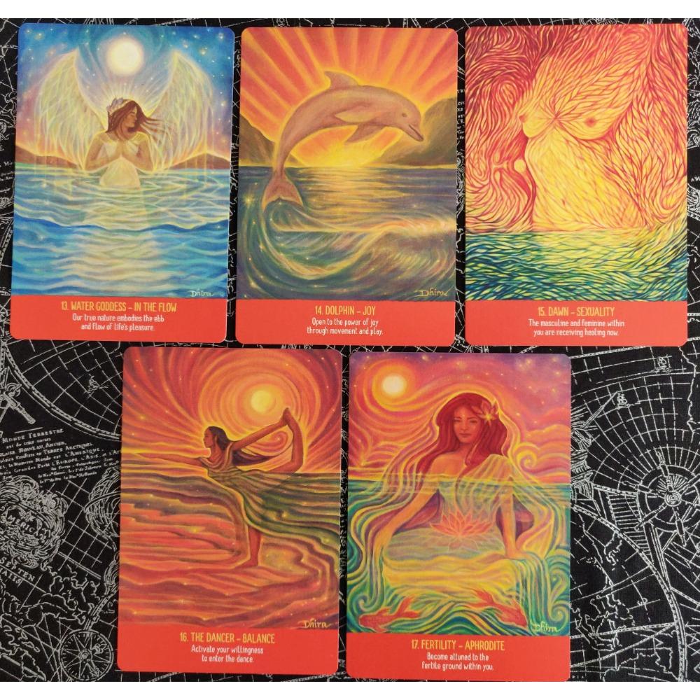 Карты-оракулы «Бесконечная мудрость чакр» 10,4 x 7,3 см. 42 тематические карты цветов чакр.