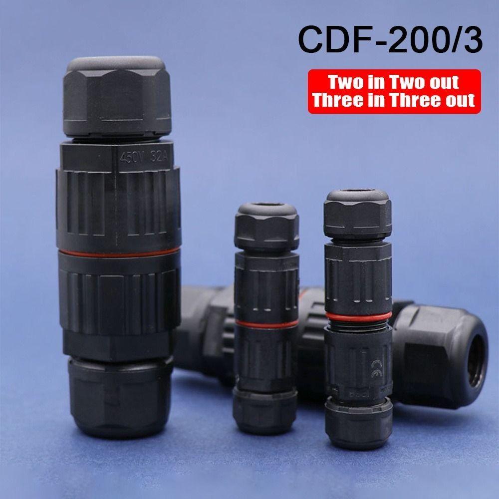 Прямое быстрое нажатие в водонепроницаемом кабельном соединителе, 2/3-контактный переходной кабель