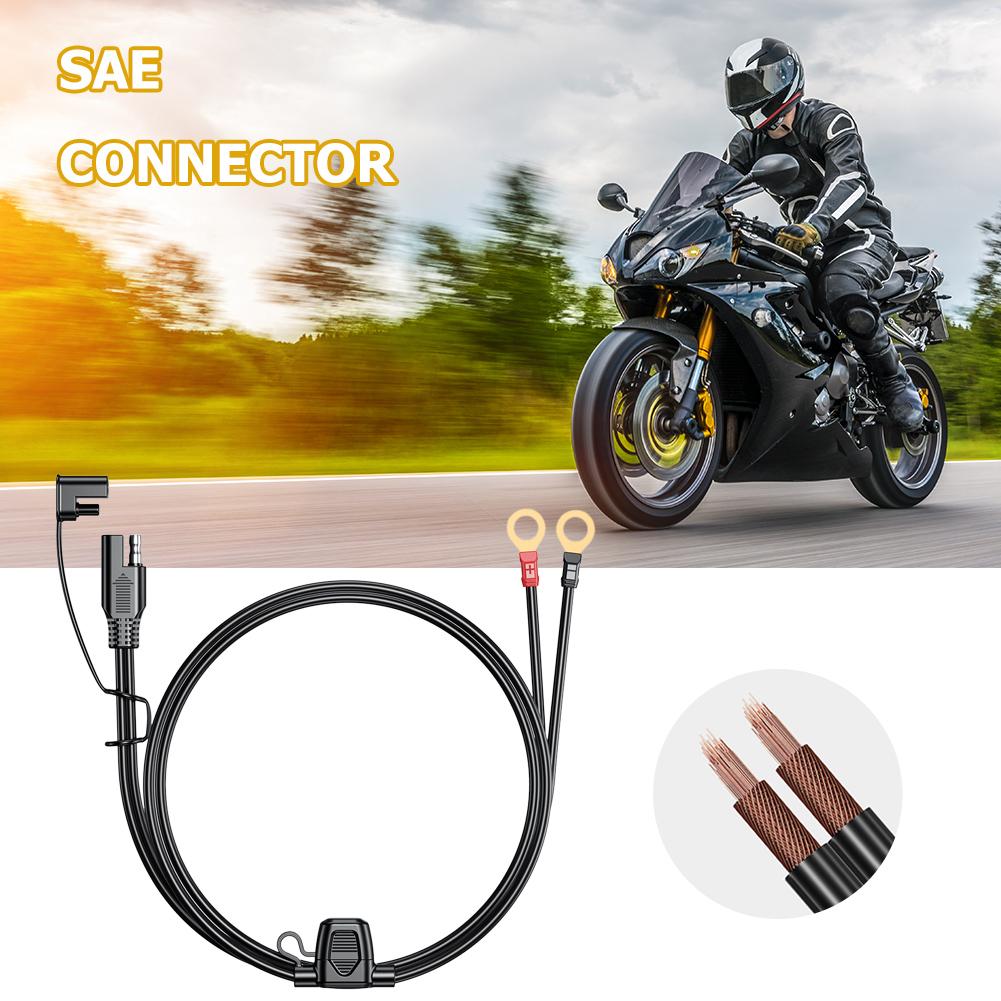 12-24 В 18AWG SAE 2-контактный быстроразъемный к O-образному кольцу клеммный жгут соединительный шнур соединительный кабель для зарядного устройства/обслуживающего устройства аккумулятора