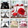 3D Eiffel Tower Bedding Set Modern Romantic Love Pattern Down Duvet Cover Pillowcase 2/3 Pieces AU180 * 210 Full Size Valentine's Day Quilt Cover