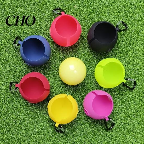 Golf Bag Hanging Ball Holder Silicone Cover with Carabiner, Portable Standard Holder, Scratch-resistant Carrier Protective Sleeve, Accessories,