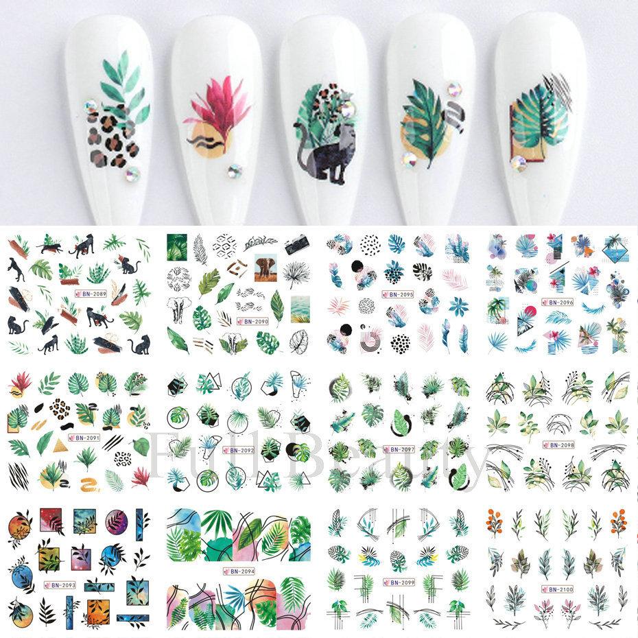 Наклейка для дизайна ногтей, Серия «Весенние и летние цветы и травы», Водная наклейка для ногтей с цветком Zou Ju