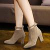 New Autumn Winter Women Shoes Female Side Zipper Pointed Toe Boots Women Ankle Boots Vintage Fashion Boots 2024