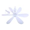 6Blades 20" 12V Ceiling Fan 5.5x2.1mm Hanging Fan with 2.9m Cable for Camping Tent Outdoor Home No Switches