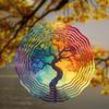 Vibrant Life Tree Metal Wind Chime - Rustic Country Style Indoor/Outdoor Hanging Decor, Handcrafted Metal Wall Art with Nature-Inspired Design