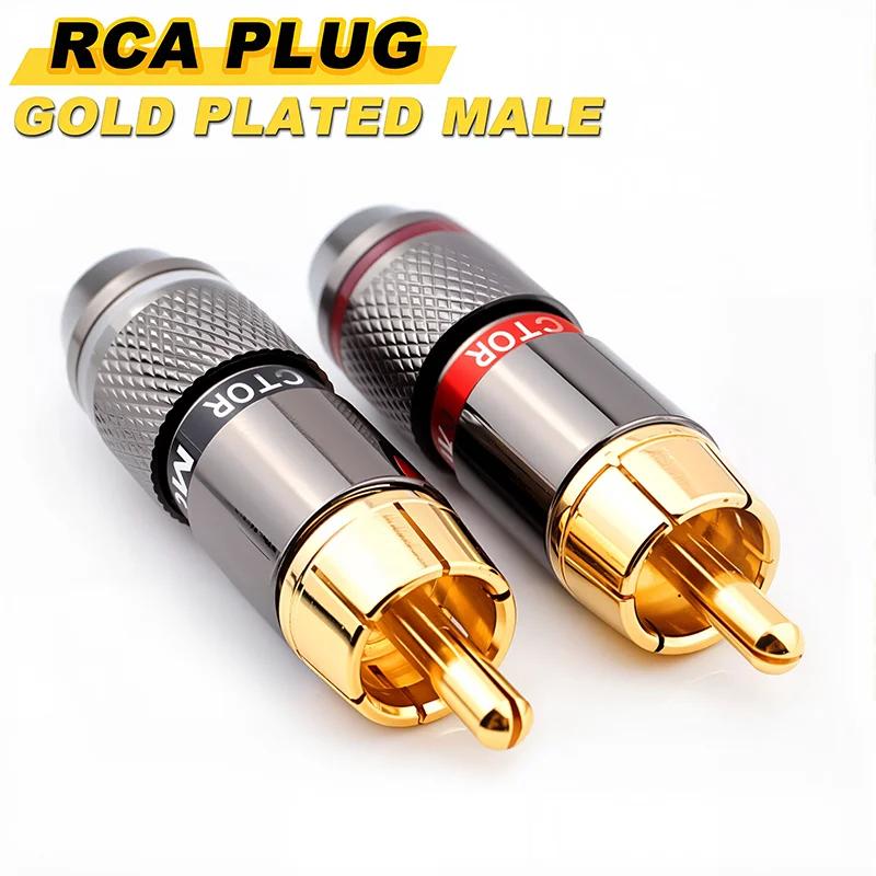 2/4/8 шт. Позолоченные Музыкальные Звуковые Штекеры RCA Разъем Адаптер Разъем RCA для Кабеля Микрофона Аудио Видео Динамика