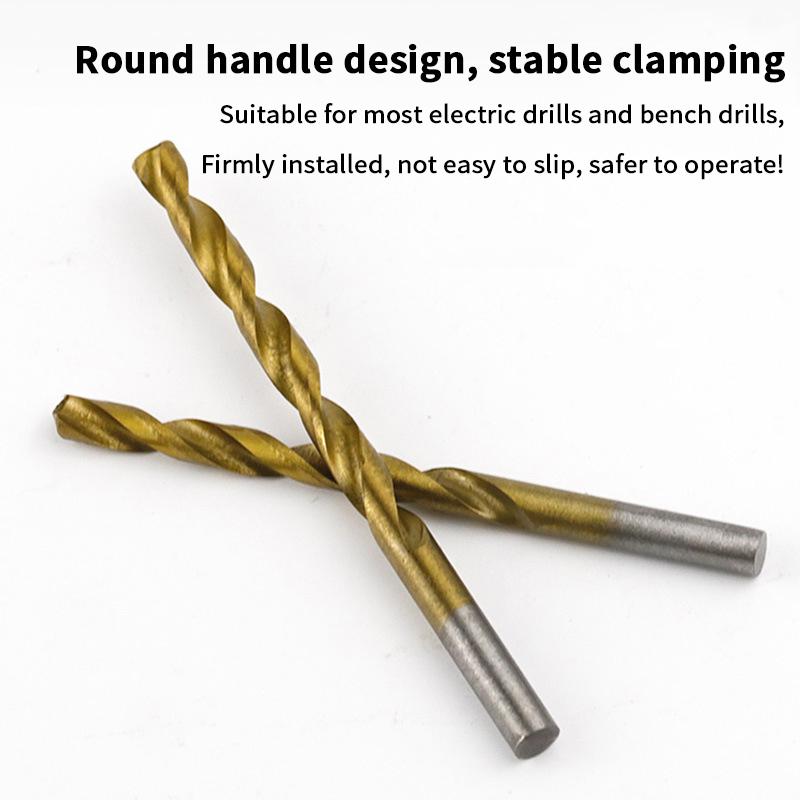 Набор из 13 штук спиральных сверл 1,5 мм-6,5 мм, метрический набор сверл, инструменты для деревообработки, металла, биты для керамической плитки, стекла, мрамора, бетона