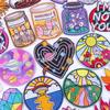 Cartoon Embroidery Patch Space Flower Animal Patch Iron On Patches For Clothing Thermoadhesive Patches On Clothes Jacket Sew DIY