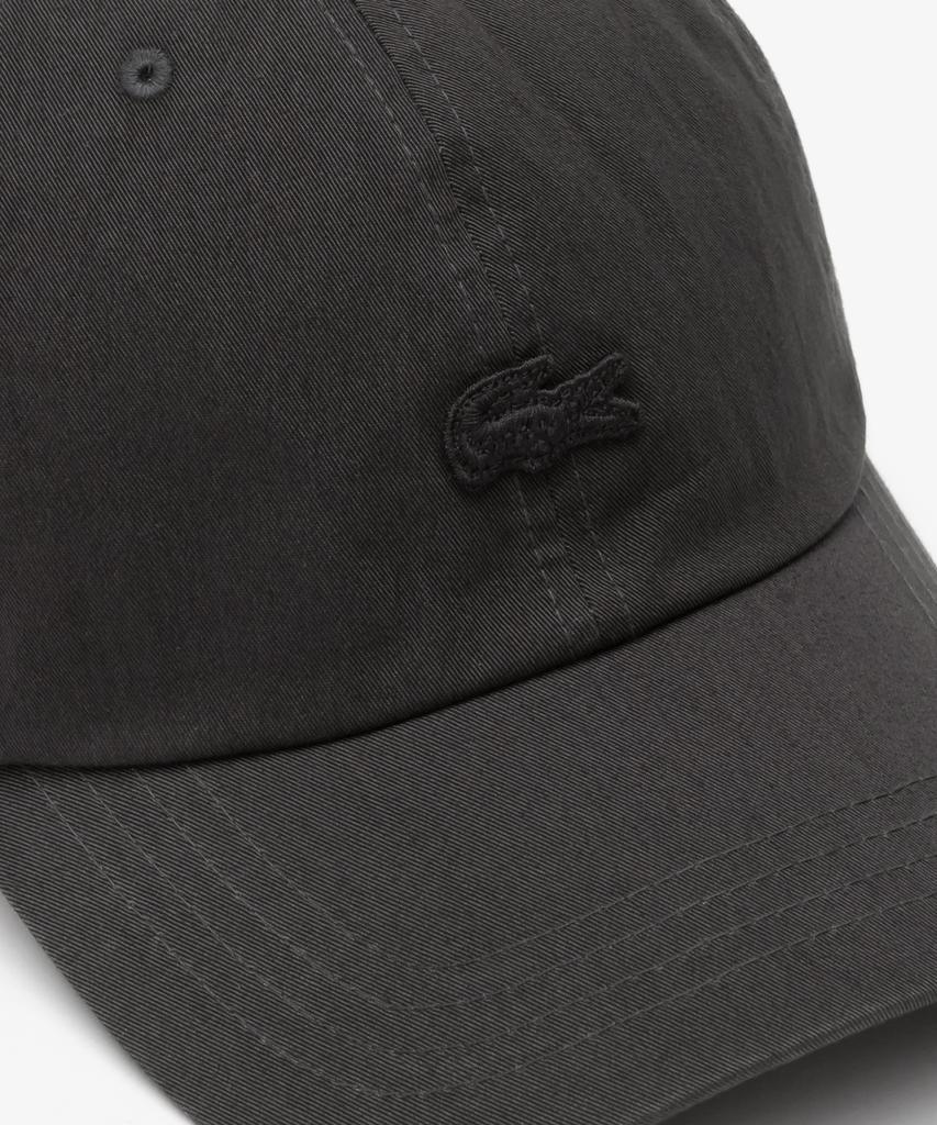 LACOSTE Унисекс Выстиранная Базовая Цветовая Гамма Кепка-Бейсболка с Кожаной Отделкой под Крокодила Rk209E-56G 050