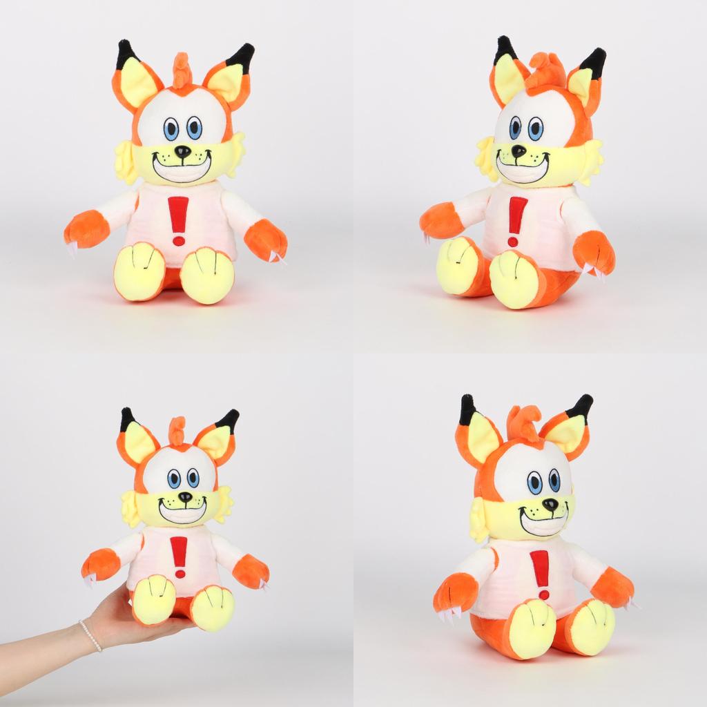Bubsy Fox Plush Toy Animal Stuffed Doll Cartoon Kids Bedroom Decoration Gift