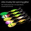 5Pcs 7.5CM/9G Fishing Lure with Metal Spinner Blade Hook Rotating Sequin Spoon Spinnerbait Bionic Bait Saltwater Freshwater Bass Pike Walleye Fishing