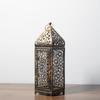 Metal Candle Lantern, Retro Hollow Moroccan Lantern Holder, Suitable for Home Decoration, Rustic Retro Farmhouse Wall Decoration, Candle Free