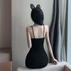 HotGirl's вечерние для ночного клуба сексуальное женское платье в стиле Pure Lust с глубоким вырезом и плиссированной талией на подтяжках, облегающее облегающее бедра платье