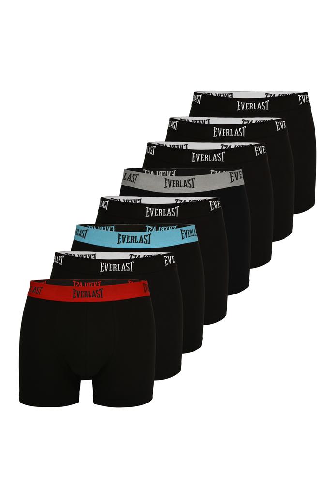 Everlast Men' Boxer Briefs Set Black Elastic Cotton Set of 8 Size