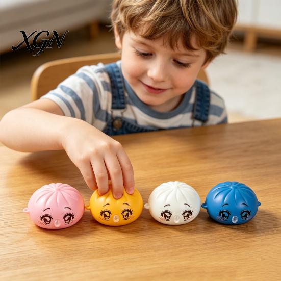Adult Fidget Toy 1/3/5Pcs Cartoon Expression Bubble Dumpling Stress Relief Relaxation Steamed Bun Sensory Ball Squeeze Focus Aid Spitting Soft