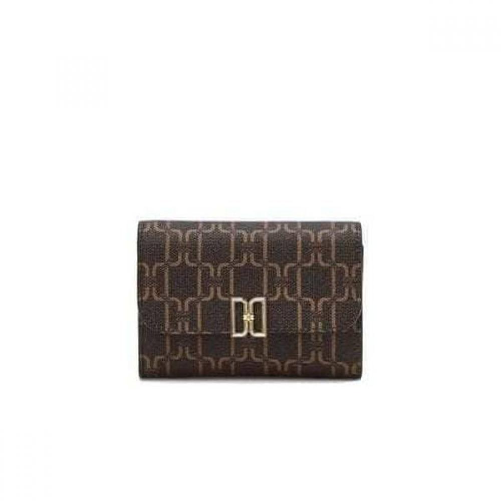 Daks Brown Dd Logo Pattern Leather Wallet Dcwa6e718w2