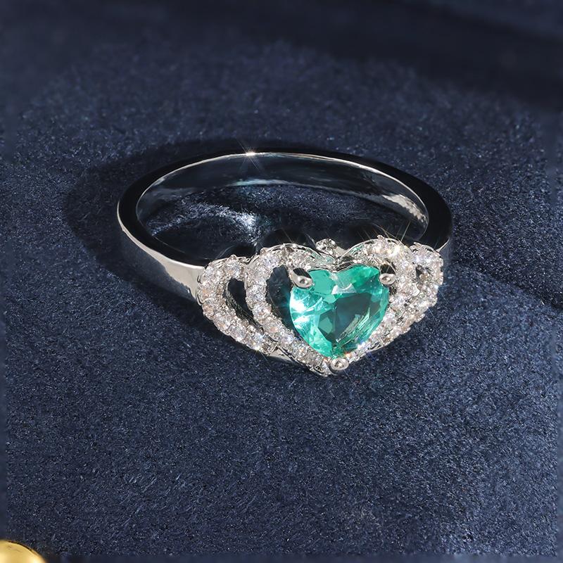 Новое хит продаж, модное, зеленое кольцо с цирконием, блестящее, AAA, для посещения банкета, свадьбы, вечеринки, мероприятия, юбилея, подарка, ювелирных изделий высокого качества