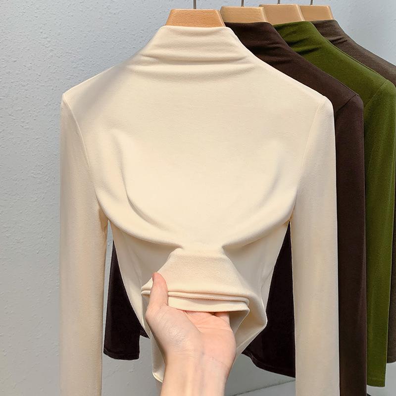 Полуводолазка нижняя рубашка женская новая женская одежда теплая внутренняя крышка получена верхняя часть