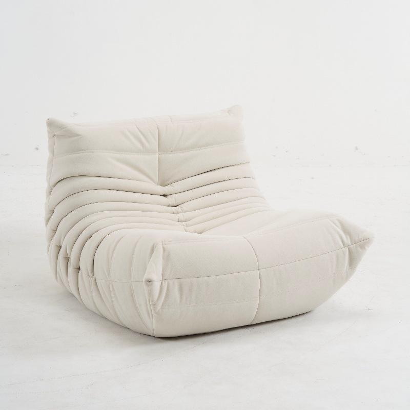 Fuzzy Caterpillar Lazy Sofa: Modern Minimalist Fabric Balcony & Bay Window Lounge Chair