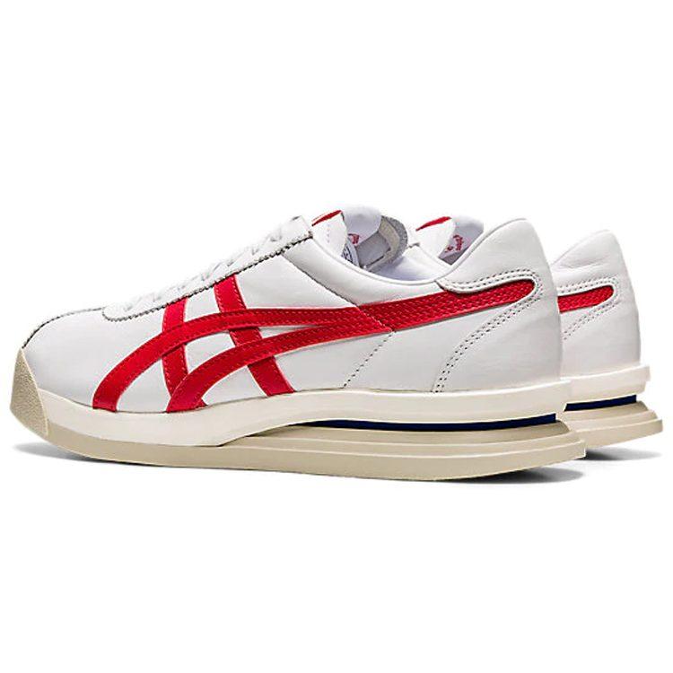 ONITSUKA TIGER Corsair EX Кожаная Подушка Нескользящая Легкая Низкие Повседневные Ботинки Унисекс Белый Красный 1183A561-100