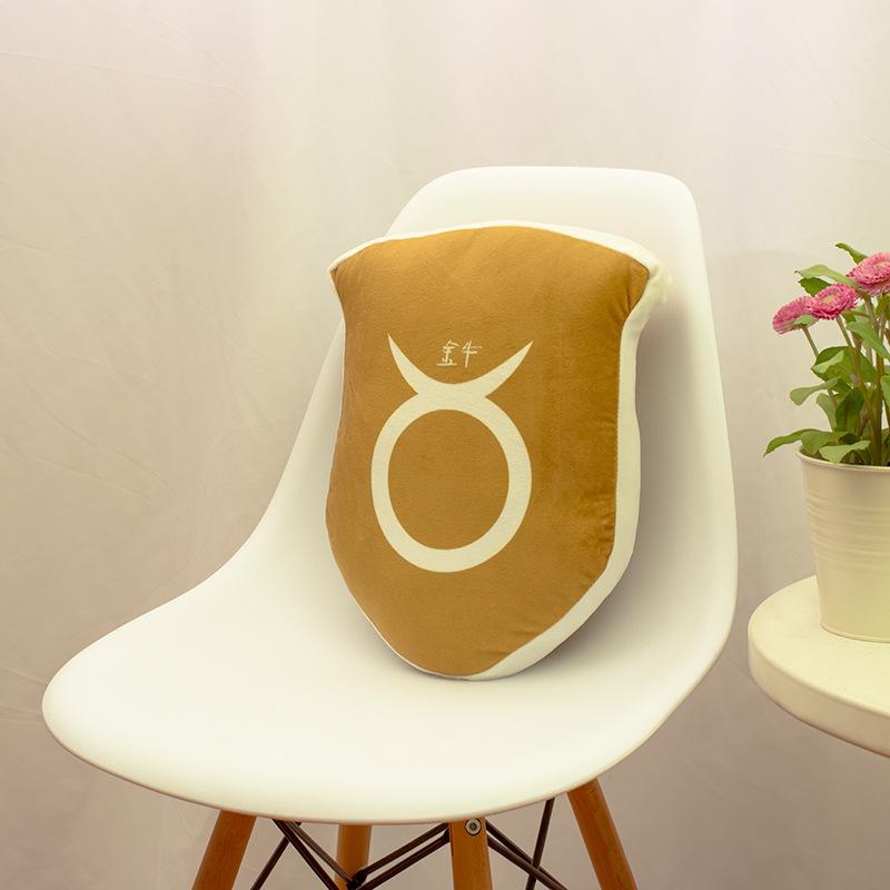 Core-containing Cartoon Pillow, Shield-shaped Crystal, Ultra-soft Fabric, Personalized Pillow, Office Bedside Waist Pillow, Printed Pillow