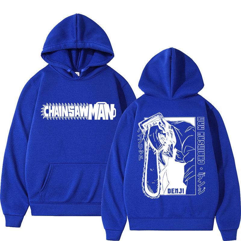 Mange Y2k Japan Anime Chainsaw Man Hoodie 90s Vintage Long Sleeve Makima Harajuku Oversized Fleece Hoody Sweatshirt