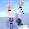 Mini Portable Fan Handheld Fan Rechargeable Small Desk Fan 5 Speeds 90° Foldable Battery Operated