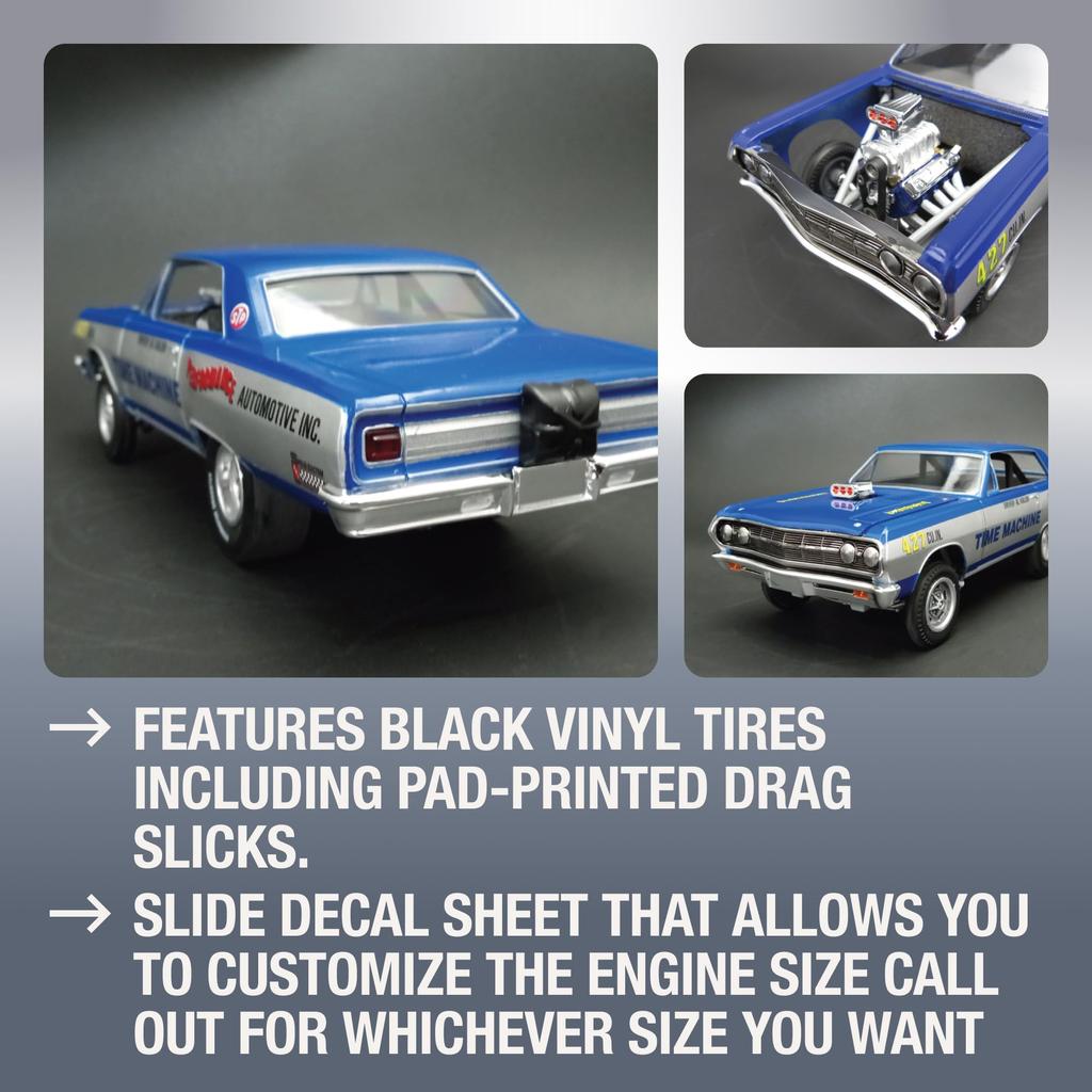 Пластиковая модель AMT 1965 Chevy Chevelle AWB Time Machine AMT1302 1/24
