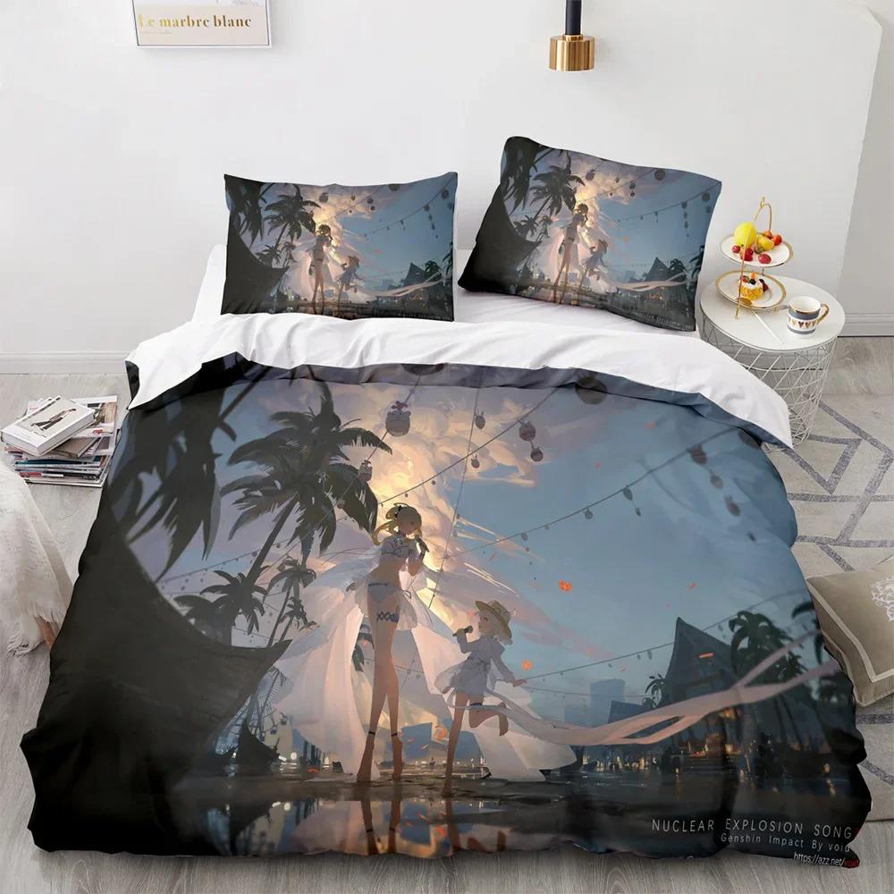 Exquisite Games Anime Printed Bedding Set Duvet Cover Pillowcase Boy Girls Comforter Sets Gifts Home Textiles Bedroom Decoration