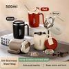 304 Stainless Steel Mugs Office Folding Spoon Portable Safe Healthy Leak-Proof Handle Cup Couple Drink Water Tea Milk Coffee Cup