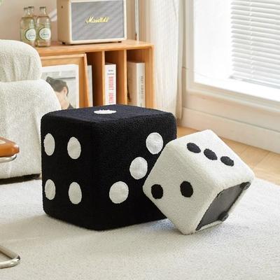 Табурет для пеленания обуви Home Door Dice Creative Pouf Lambskin Footstool Small Low Stool