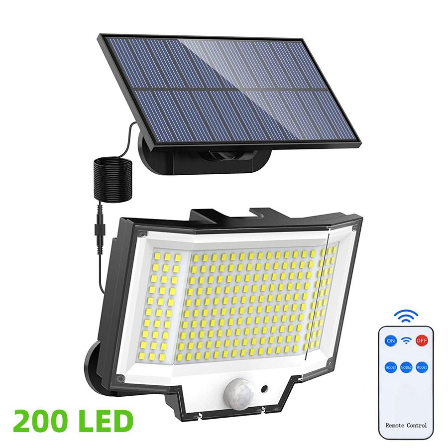 106LED Солнечные охранные фонари для улицы 3 режима Водонепроницаемый солнечный настенный светильник с датчиком движения Солнечный прожектор Гараж Сад