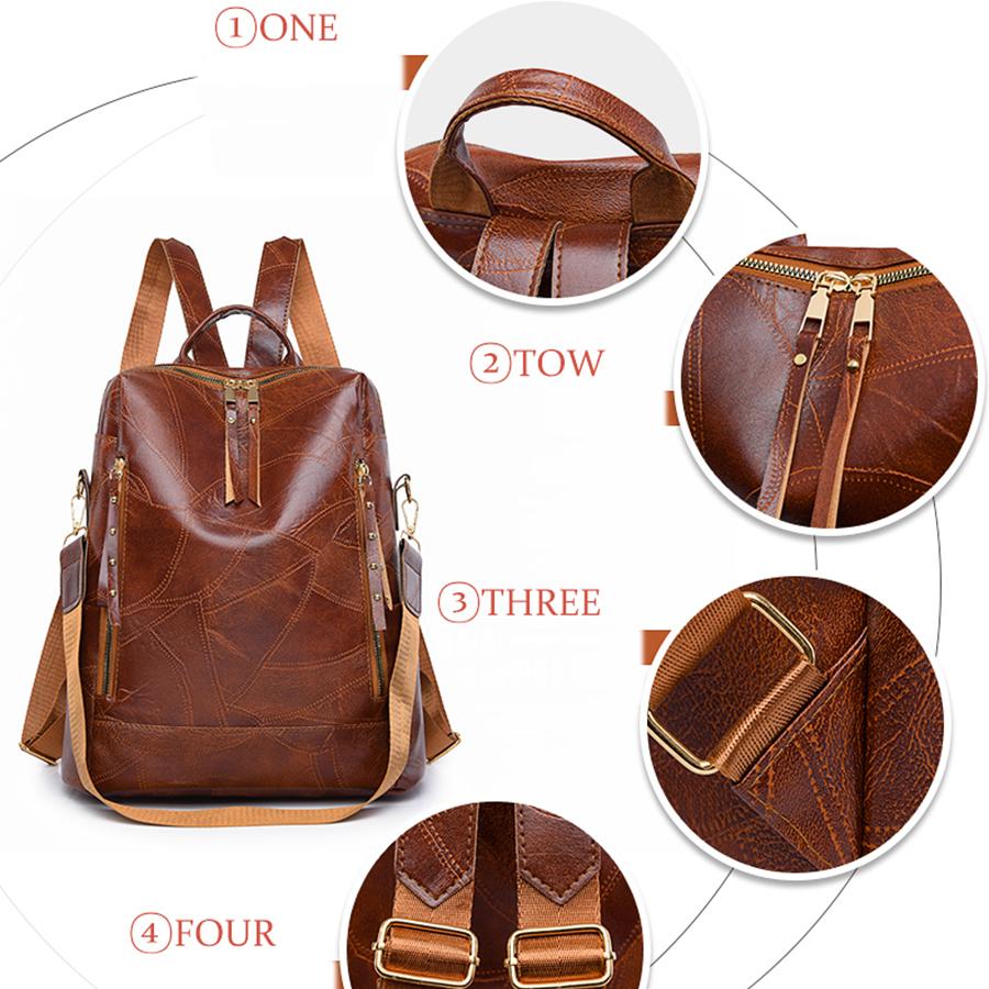Простые многофункциональные рюкзаки большой вместимости, высококачественный кожаный рюкзак Mochilas, роскошный дизайнерский брендовый женский рюкзак