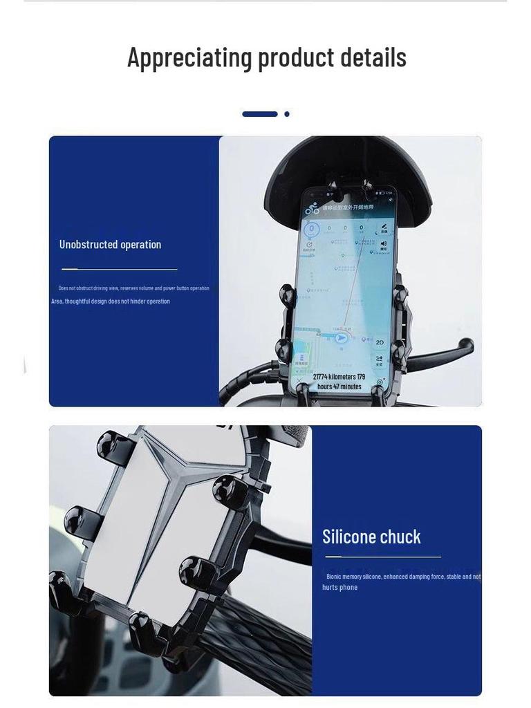 Водонепроницаемый ударопрочный держатель для телефона на мотоцикл/велосипед с козырьком для навигации