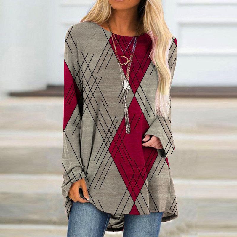 Женский базовый свободный топ с круглым вырезом и длинными рукавами, дышащий пуловер с длинными рукавами, повседневная футболка в стиле Харадзюку