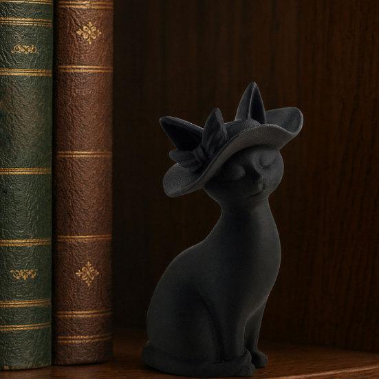 3D-печатная фигурка кошки Минималистичная Современная Элегантная Скульптура кошки Маленькая Коллекционная Статуэтка животного