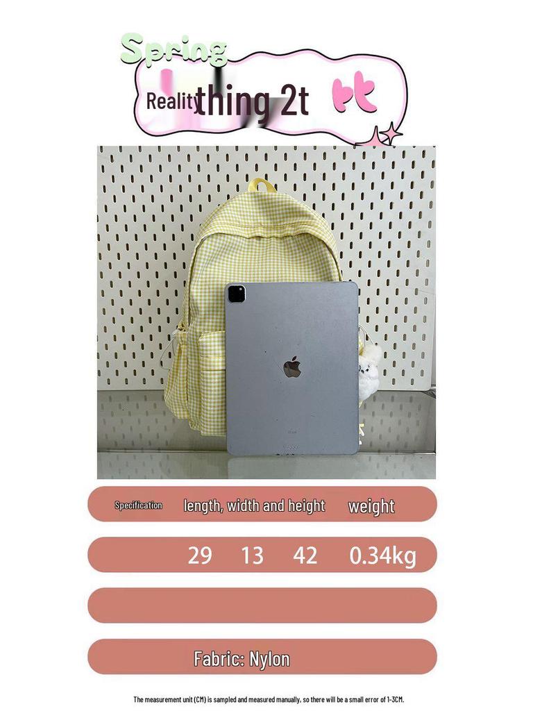 2025 High-Capacity Stylish Backpack for Girls - Schoolbag for Junior and Senior High Students