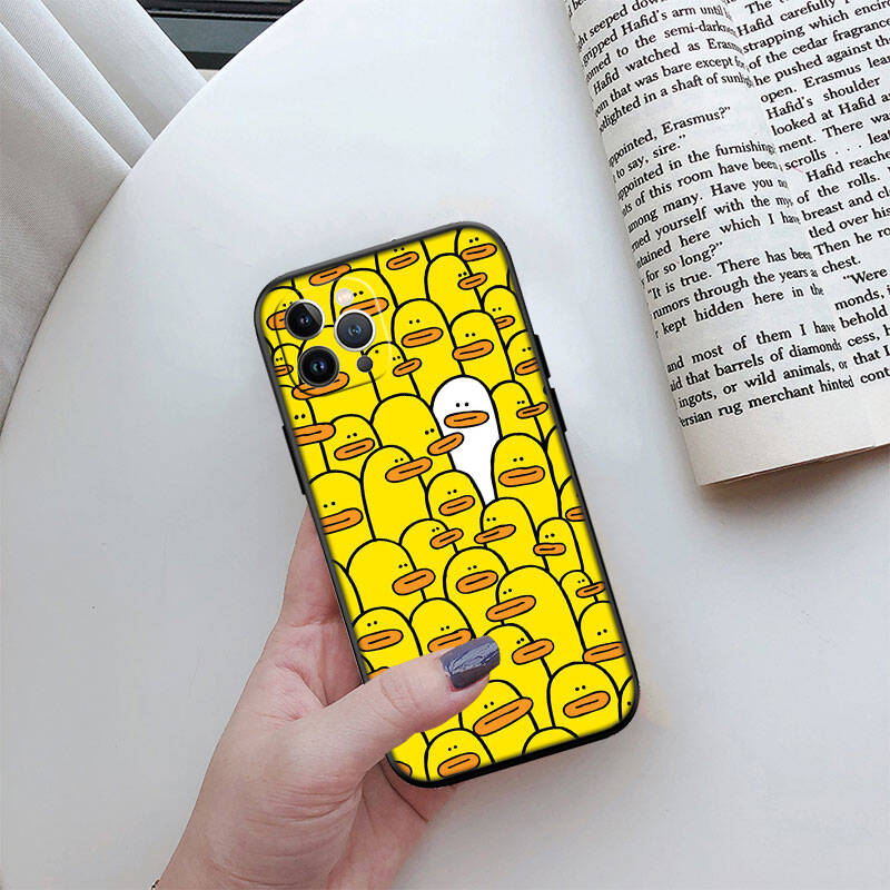MH52 Утка Мультяшный Чехол для Телефона для iPhone 7 8 11 12 13 14 15 16 17 16E XS Pro Max XR X SE Air