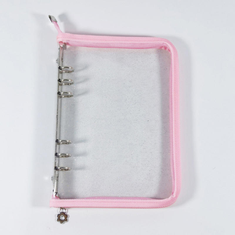 A5 6 Ring Binder Notebook with Zipper Pockets Photocard Holder Binder Sleeves Book Polaroid Small Card Photo Album Card Binder Pack