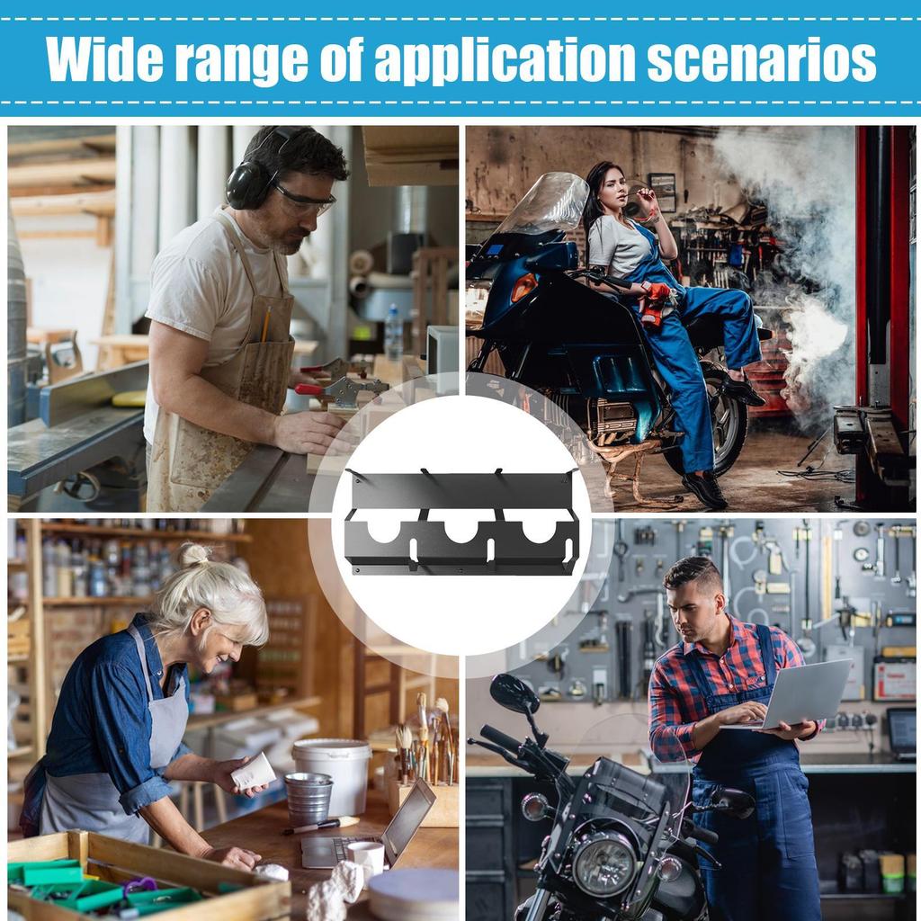 Heavy Duty Metal Angle Grinder Holder Wall Mount Rack Stand Storage Bracket with Cord Hanger for Cutters and Polishers