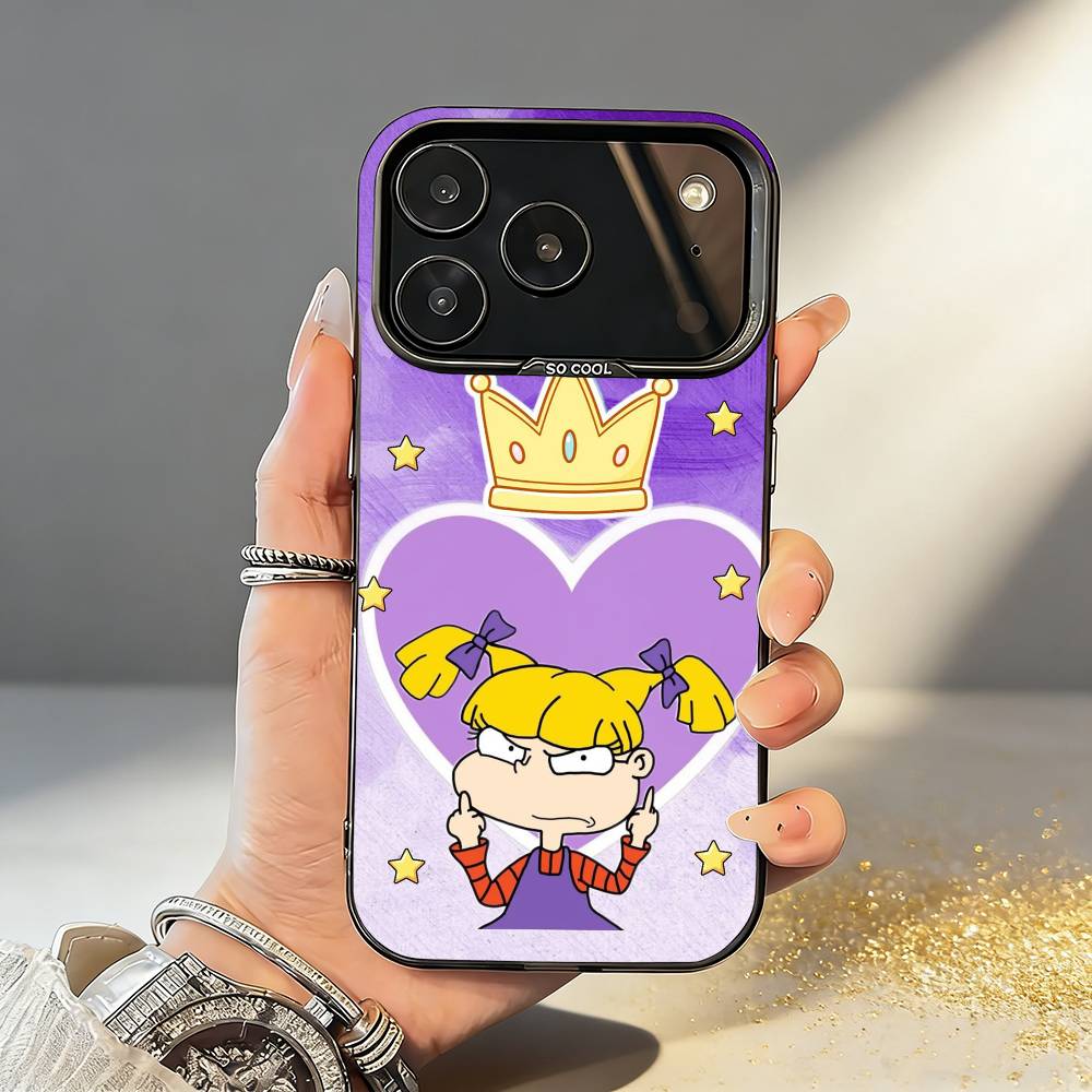 T-The S-Spoiled Princess R-Rugrat Phone Case For iPhone17,16,15,14,13,12,11,Pro,MAX Gray Matte Silicone Black Cover