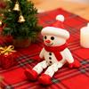 3D Printed Snowman Ornament Christmas Snowman Figurine with Articulated Legs Sitting Snowman Stress Relief Toy for Desk Shelf Festive Decoration